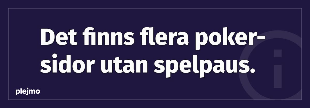 pokersidor utan spelpaus