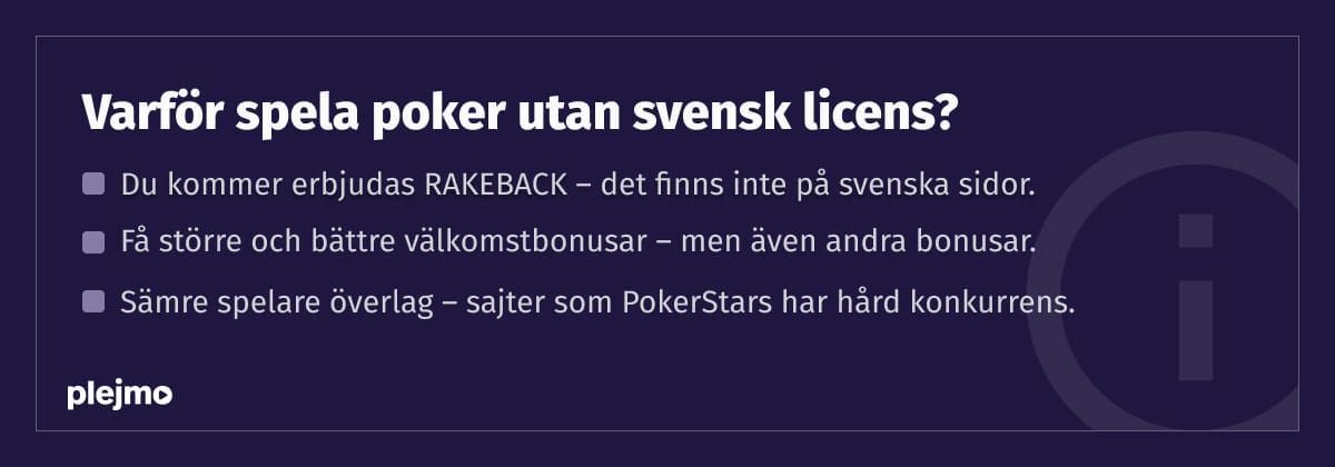 fördelar med pokersidor utan licens